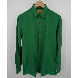 Citrus Youth Green Button Down Shirt Men’s Large 100% Cotton Casual Streetwear